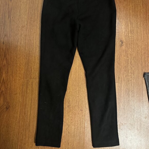 Womens Andrew Marc Black Pants Ponte Suede Medium - Picture 6 of 6